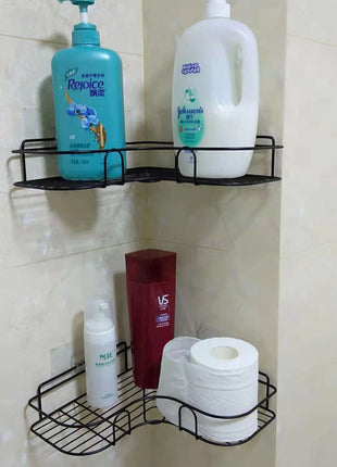 Punch-Free Wall Mount Tripod Shelf for Bathroom & Kitchen