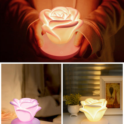 Romantic Rose-Shaped Touch Dimmer LED Night Light