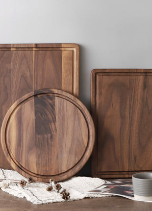 Black Walnut Wood Cutting Board Creative Whole Tray Fruit Chopping Cutting Board Wood Chopping Blocks For Kitchen