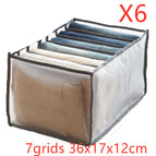 6pcs Grey / 7grids 36x17x12cm