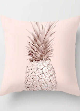 Rose Gold Geometric & Quote Cushion Cover – Peach Skin Pillowcase