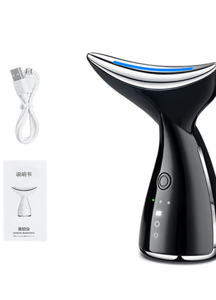 EMS Microcurrent Neck Face Beauty Device With 3 Colors LED Photon Therapy Skin Tighten Reduce Double Chin Face Lifting Devices
