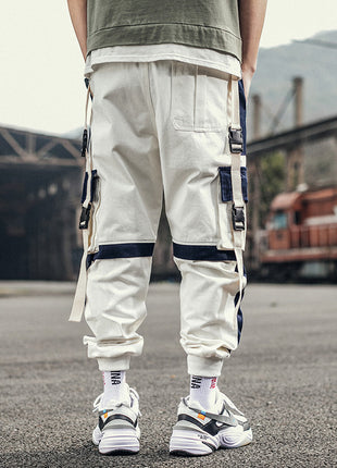 Casual Pocket Contrast Cargo Pants