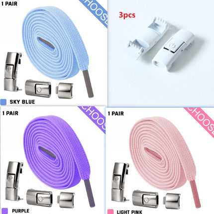 Elastic No-Tie Flat Shoelaces for Kids’ Sneakers