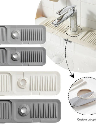 Silicone Faucet Pad Kitchen Gadgets Bathroom Mat Anti-splash Drain Pad Faucet Bottom Waterproof Thickening
