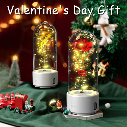 2-in-1 Rose LED Light and Bluetooth Speaker