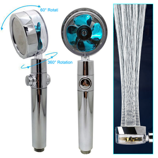 High Pressure Handheld Shower Head with Stop Button