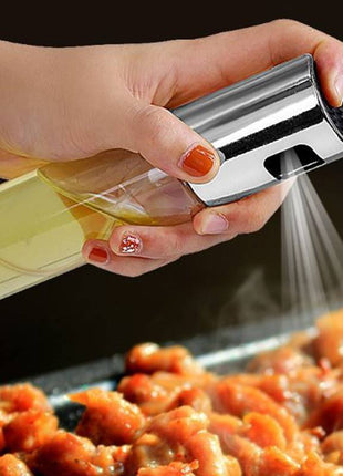 BBQ Healthy Kitchen Cooking Oil Vinegar Spray Bottle Push Type Oil Spray BottlePump Oil Tank Leakproof BBQ Sprayer BBQ Tools Kitchen Gadgets