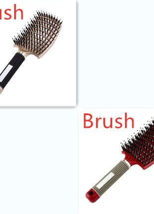 Hairbrush Anti Klit Brushy Haarborstel Women Detangler Hair Brush Bristle Nylon Scalp Massage  Teaser Hair Brush Comb