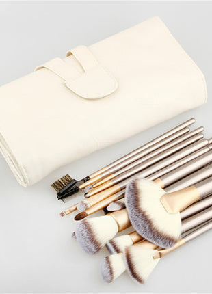 Spot Detonating 121824, White Make-up, White Make-up Brush, 24 Make-up And Brush Suits For Portable Beauty And Makeup Tools