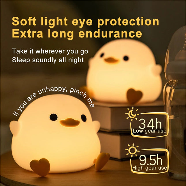 Doudou Duck™ Soft Glow Silicone Night Light