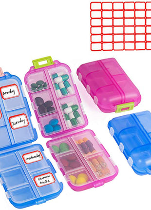 Travel Pill Case – 10-Compartment Vitamin & Medicine Storage Box