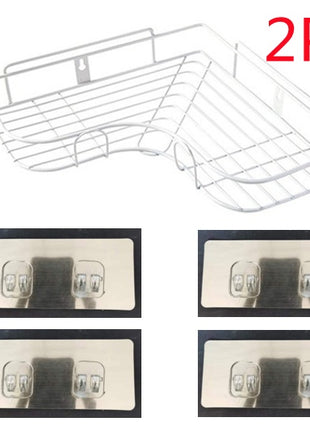 Punch-Free Wall Mount Tripod Shelf for Bathroom & Kitchen