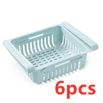 Refrigerator Storage Basket Stretchable Multifunction Kitchen Refrigerat