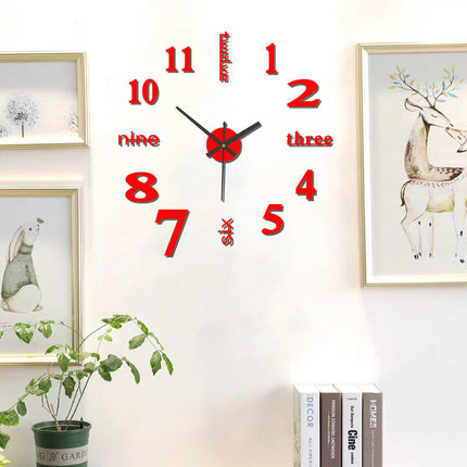3D Wall Decal Decorative Clock — Premium Quality