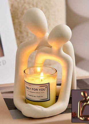Heartwarming Loving Couple Resin Statue - A Timeless Modern Home Decor Accent For Bookshelves, Office Desks, And Nightstands Valentine's Day Gift
