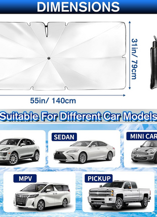 Foldable & UV Protection Car Windshield Sunshade
