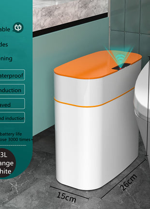 Smart Trash Can With Lid For Bedroom And Living Room Kitchen Storage Box Trash Can Induction Small Car Box Automatic Smart Dustbin Smart Trash Bin