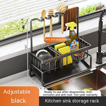 Multi-Functional Kitchen Sink Storage and Drainage Rack
