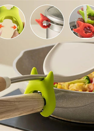 Multifunctional Spatula Holder Silicone Anti-overflow Spoon Holder Cooking Pot Anti-scalding Clip Kitchen Gadgets