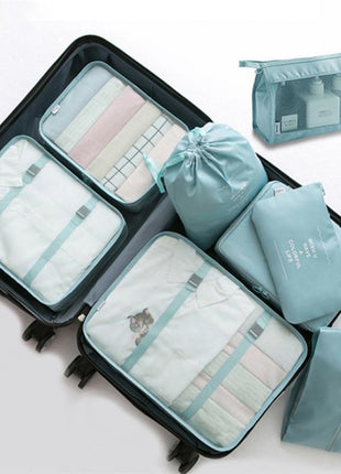 8-piece Set Luggage Divider Bag Travel Storage Clothes Underwear Shoes Organizer Packing Cube Bag