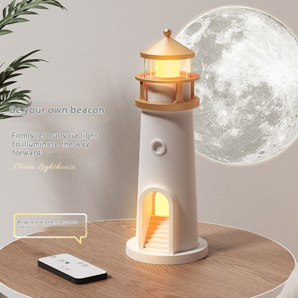 Modern Moonlight Lighthouse Table Lamp with Body Sensor