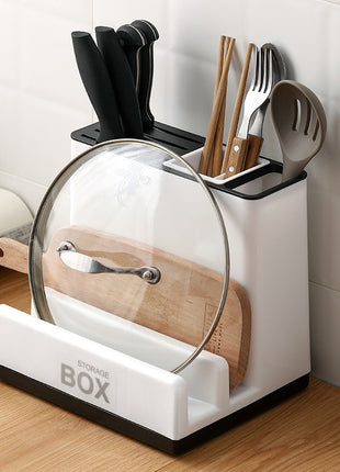 Tableware Storage Holders Kitchen Knife Plastic Storages Racks For Kitchen Convenience Cabinet Kitchen Gadgets