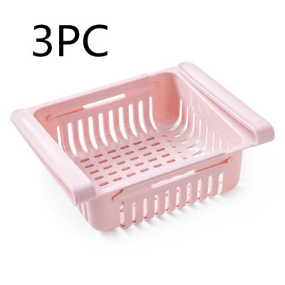 Refrigerator Storage Basket Stretchable Multifunction Kitchen Refrigerat