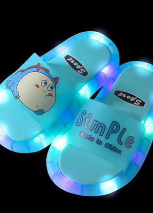 Children's Glowing Cartoon Dinosaur Slippers