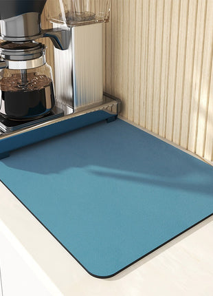Skin Drain Pad Rubber Dish Drying Mat Super Absorbent Drainer Mats Tableware Bottle Rugs Kitchen Dinnerware Placemat