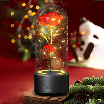 2-in-1 Rose LED Light and Bluetooth Speaker