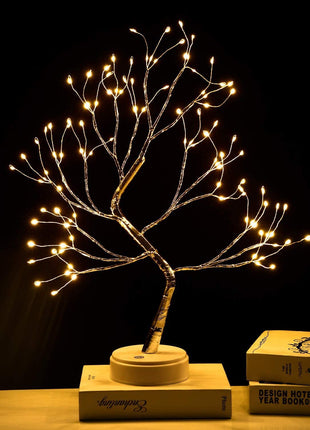 LED Bedroom Tree Shape String Copper Wire Lamp