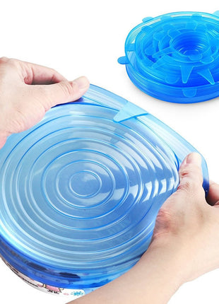 Silicone Fresh-keeping Cover Universal Bowl Cover Sealed Transparent Cover Household Fresh-keeping 6-piece Microwave Oven Cover Plastic Wrap