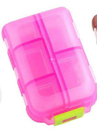 Travel Pill Case – 10-Compartment Vitamin & Medicine Storage Box