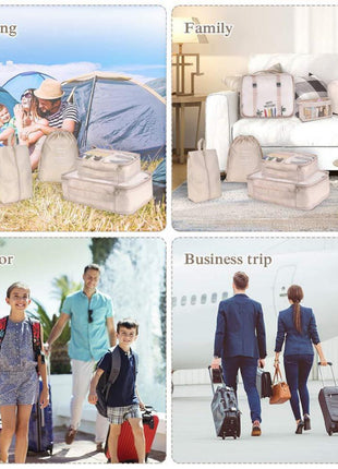 8-piece Set Luggage Divider Bag Travel Storage Clothes Underwear Shoes Organizer Packing Cube Bag