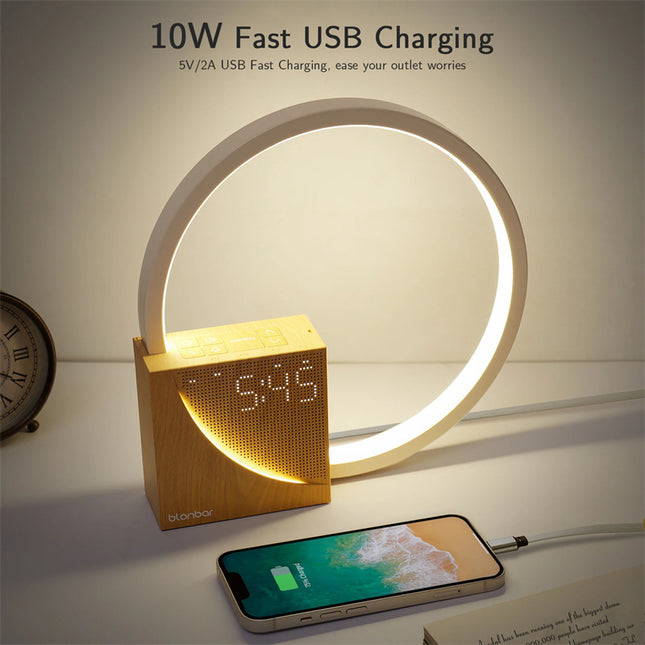 Touch Bedside Lamp with Natural Sounds & Alarm Clock