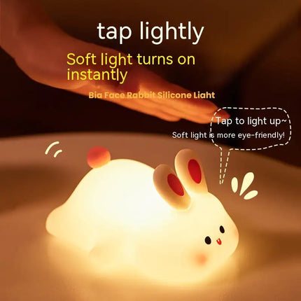 DreamAura™ Bunny Night Light Touch — Soft Glow Bedside Light