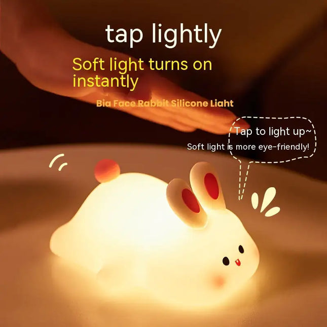 DreamAura™ Bunny Night Light Touch — Soft Glow Bedside Light