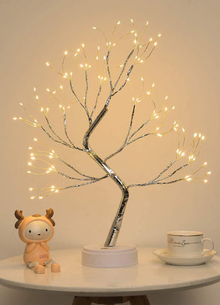 LED Bedroom Tree Shape String Copper Wire Lamp