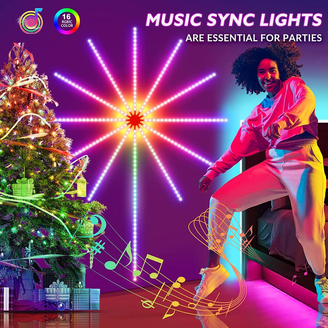LumaBurst™ Firework LED Light Strip | Music Sync Color