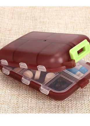 Travel Pill Case – 10-Compartment Vitamin & Medicine Storage Box