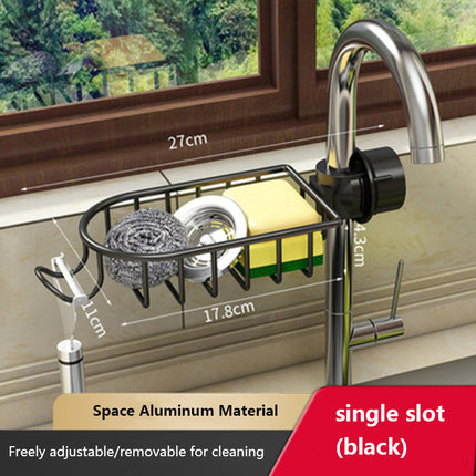 Over-Sink Kitchen Faucet Storage and Drain Basket