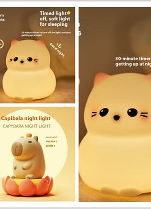 USB Rechargeable LED Colorful Timing Atmosphere Silicone Light