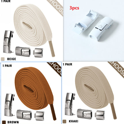 Elastic No-Tie Flat Shoelaces for Kids’ Sneakers