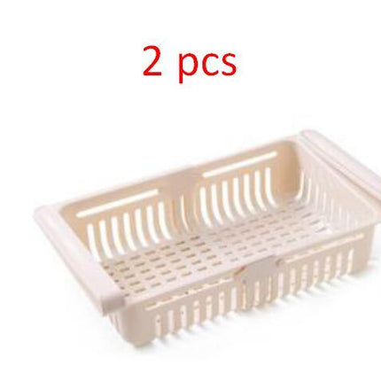 Refrigerator Storage Basket Stretchable Multifunction Kitchen Refrigerat