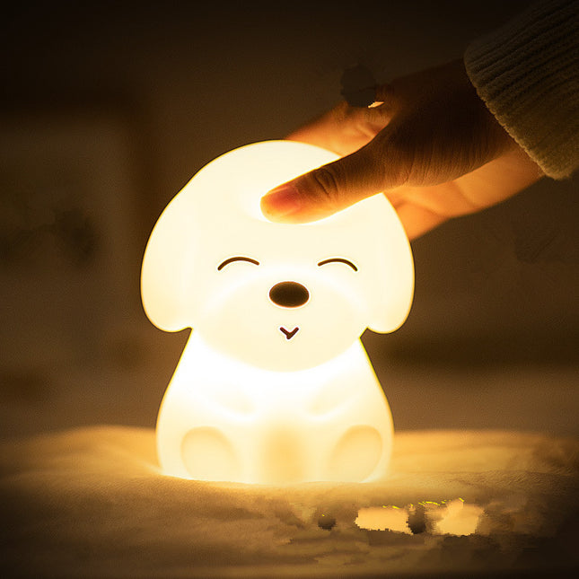 Puppy LED Night Light – Soft Silicone Bedside Lamp