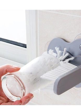 Creative suction wall lazy cup brush glass cleaning brush kitchen rotating cup tea cup brush cup brush