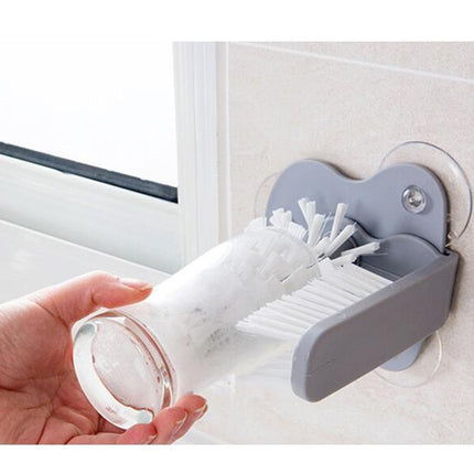 Creative suction wall lazy cup brush glass cleaning