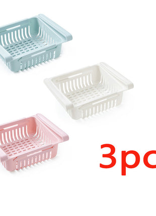 Refrigerator Storage Basket Stretchable Multifunction Kitchen Refrigerator Storage Box