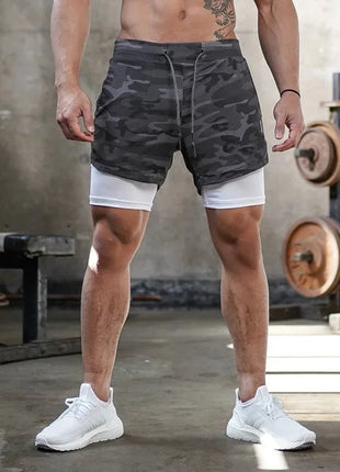 Men Workout Training Gym Fitness Shorts